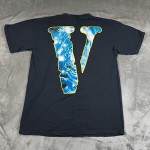 Juice Wrld X Vlone Shirt Mens Medium Black Cosmic Racer Hiphop Rap Music Tour